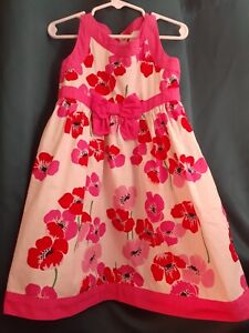 Gymboree girls dress 4T Red and Pink Poppies