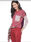 Cabi Striped Contrast Pocket Pullover Sweater Women's Size XS