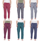 Mens Lounge Pants Soft Lightweight Check Plaid Sleep Pajama Pants with 2 Pocket
