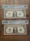 2013 B  Matched $1 Star Note Duplicated Serial # Error Matched Pair  PMG 35/30