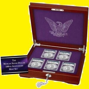 2021 MORGAN  Dollar D,CC,S,P,O 5 coins set PCGS MS 70 EARLY ISSUE 1500 mint BOX