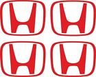 (4) Logo Sticker Wheel Center Caps Decal For Honda CIVIC ACCORD CRV Vtec Si-
