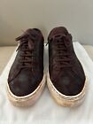 Common Projects Achilles Waxed Suede Low-Top Sneakers Oxblood Size EU44. US11
