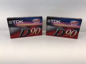 New ListingTDK D90  90 Minute NEW Blank Audio Cassette Tapes STILL SEALED (3)  IEC1/TYPE1