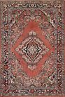 Vintage Floral Traditional Mahal Area Rug 4'x6' Wool Hand-knotted Rug Carpet