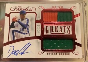2020 Panini Flawless Dwight Gooden Auto Patch /10 Game Worn! HOF New York Mets