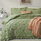 New ListingComforter Set King Size, 3 Pieces Bed in a Bag Pinch Pleat Exquisite Comforter,