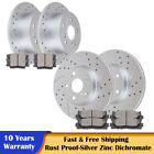 Front Rear Slotted Rotors Brake Ceramic Pads for Toyota Camry Avalon Lexus ES350