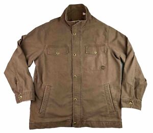 timberland Stratham Issue Outdoor Men’s XL Brown Jacket Heavyweight Soft Cotton