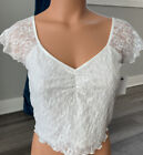 Abound Ivory Lace Crop Top Size M NWT