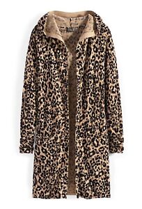 Charter Club, 100% Cashmere Hooded Cheetah Print Cardigan, Size PP