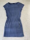 GAP Dress Size XS Blue Jersey Short Sleeve Elastic Waist Zip Pockets