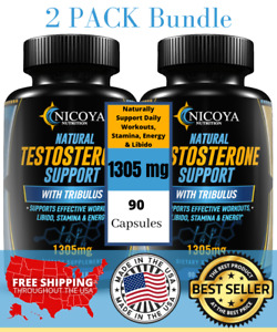 Testosterone Booster - Increase Energy, Improve Muscle Strength & Growth  2 PACK