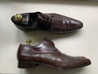 Zilli Brown Ostrich Shoes Loafers Leather Authentic 100% BNWT