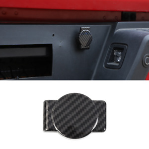 Carbon Fiber ABS Spare Wheel Lock Cover Decor Trim For Ford F150 11+ Accessories (For: 2017 Ford F-150 XLT)