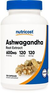 Nutricost Ashwagandha Root Herbal Supplement 600mg (120 Capsules)
