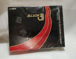 Allsop 3 For Beta Wet Video Cassette Recorder Cleaner Boxed Model 66000 New