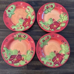 4 Gates Ware By Laurie Gates California Red Floral 11