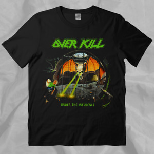 Overkill Thrash Metal Band Under The Influence 88 Style Retro Black T-Shirt