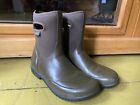 Bogs Waterproof Sidney Mid Brown Rubber Boots Size 8 M Slip On Worn Once EUC