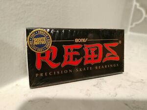 BONES REDS Skateboard Bearings 8-Pack 8mm Precision Size 608 (Standard) SEALED!!