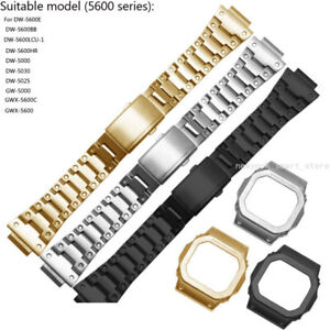 For/Casio For/G-SHOCK DW5600 DW-5000 Metal Mod Kit Steel Band&Bezel Replacements