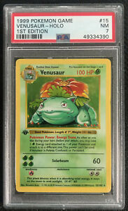 Venusaur 1st Edition 1999 Pokemon Card - Shadowless Holo - PSA 7 NM