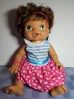 Baby Alive Wets N Wiggles Brunette Brown Hair Doll Moves Laughs Drinks Wets 2010