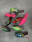 LOT OF 8 BRAD’S WIGGLER LURES, 5 MAGNUM And 3 REGULAR ASSORTED COLORS
