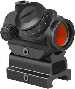 Micro Red Dot Sight Compact Scope 1 X 22M Selectable 5 Slots 0.83” Riser Mount