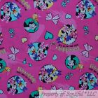 BonEful Fabric FQ Cotton Quilt Pink Minnie Mouse Daisy Duck Disney Dot Girl Mask