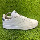 Adidas Advantage Mens Size 8.5 White Athletic Leather Shoes Sneakers F36423