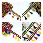 Beaded Fringe Scalloped Multicolour Vintage  Trim Ribbon Sewing on Edging 1 Mtr