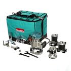 Makita Compact Router 6.5 Amp 1-1/4 HP Corded Variable Speed W/ Miltiple Base
