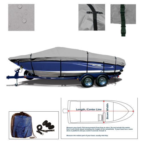Bass Tracker 17 Deep V Heavy Duty Trailerable fishing bay boat cover