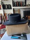 Stetson 2X 7 5/8 Beaver Black Vintage Cattleman Cowboy Western Hat