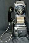 Vintage Automatic Electric Company 3 Slot Coin Rotary Pay phone  Chrome 4 Parts