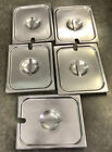 New ListingLOT of 5 Vollrath Stainless Steel Half Size Steam Table Pan Cover Lids 75220 1/2