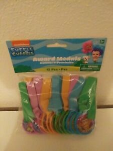 BUBBLE GUPPIES AWARD MEDALS (12) Birthday Party Supplies Favors Reward Prizes