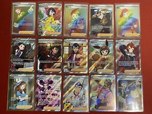 Pokemon Card Lot Of 15 Full Art Trainer Collection.
