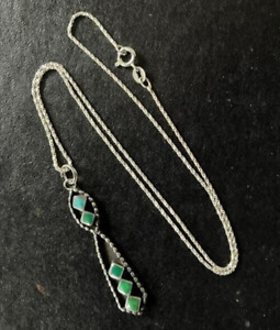 Vintage Turquoise Sterling Silver Necklace