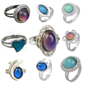 Wholesale Mood Ring Temperature Color Changing Adjustable Rings for Women Kids