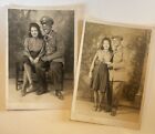 BLACK MAN AFRICAN AMERICAN US MILITARY Army WWII Sweetheart 1943 2-Photos