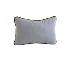 Merino Wool Pillow, Anti-allergic Pillow, Gray Striped Cotton/Wool Pillow