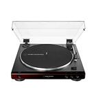 Audio-Technica At-LP60X-BW Fully Automatic Belt-Drive Stereo Turntable, Brown/Bl