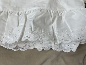 Ralph Lauren Bromley King Flat Sheet White Lace Very Rare EUC Preowned Not Used