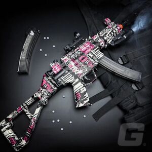 Electric Gel Ball Blaster MP5K Toy Automatic Outdoor Activities Rifle: Pink Camo