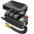 Universal 12V Automotive Fuse Relay Box Pre-Wires Fuse Block and Relay Kit