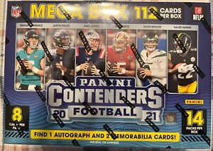 2021 Panini NFL Contenders Football Mega Box 1 Auto & 2 Memorabilia