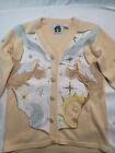 STORYBOOK KNITS Vintage Cardigan Angels Themed Size Sm